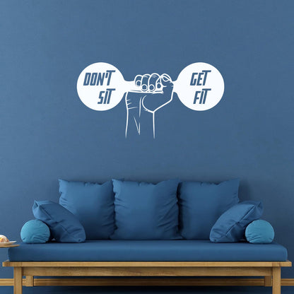 Dumbbell Gymnastics Fitnesscenter Sport Lettering Decals Personalized Customization