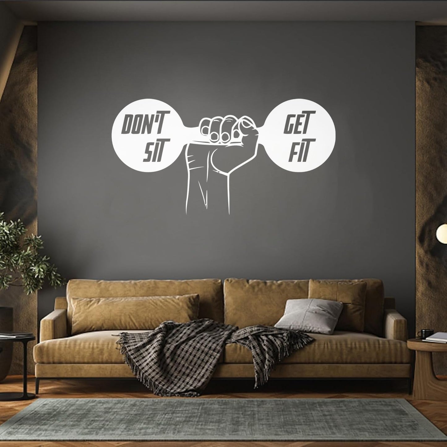 Dumbbell Gymnastics Fitnesscenter Sport Lettering Decals Personalized Customization