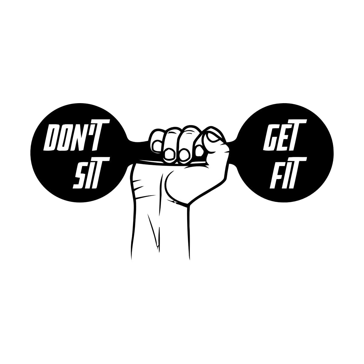 Dumbbell Gymnastics Fitnesscenter Sport Lettering Decals Personalized Customization