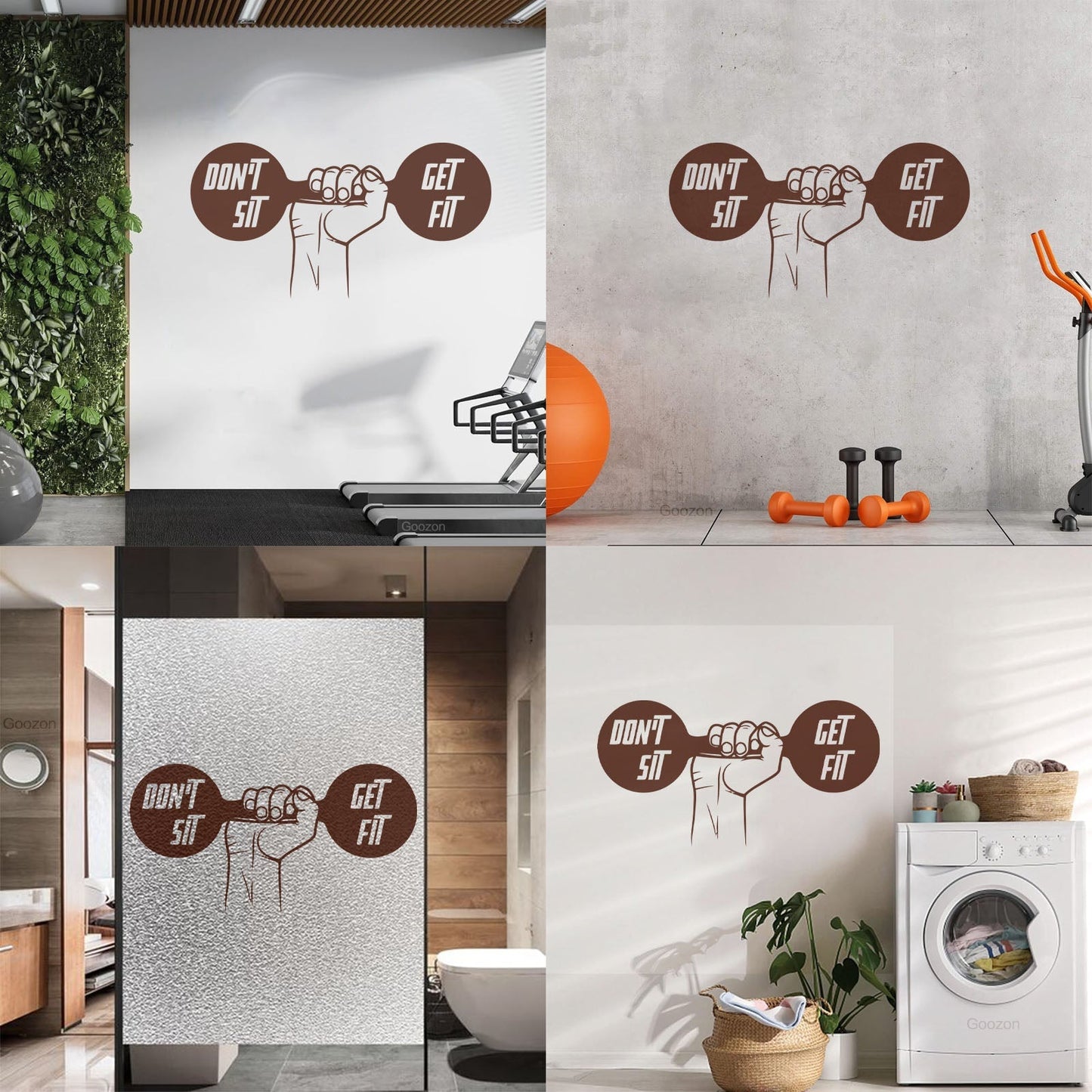 Dumbbell Gymnastics Fitnesscenter Sport Lettering Decals Personalized Customization