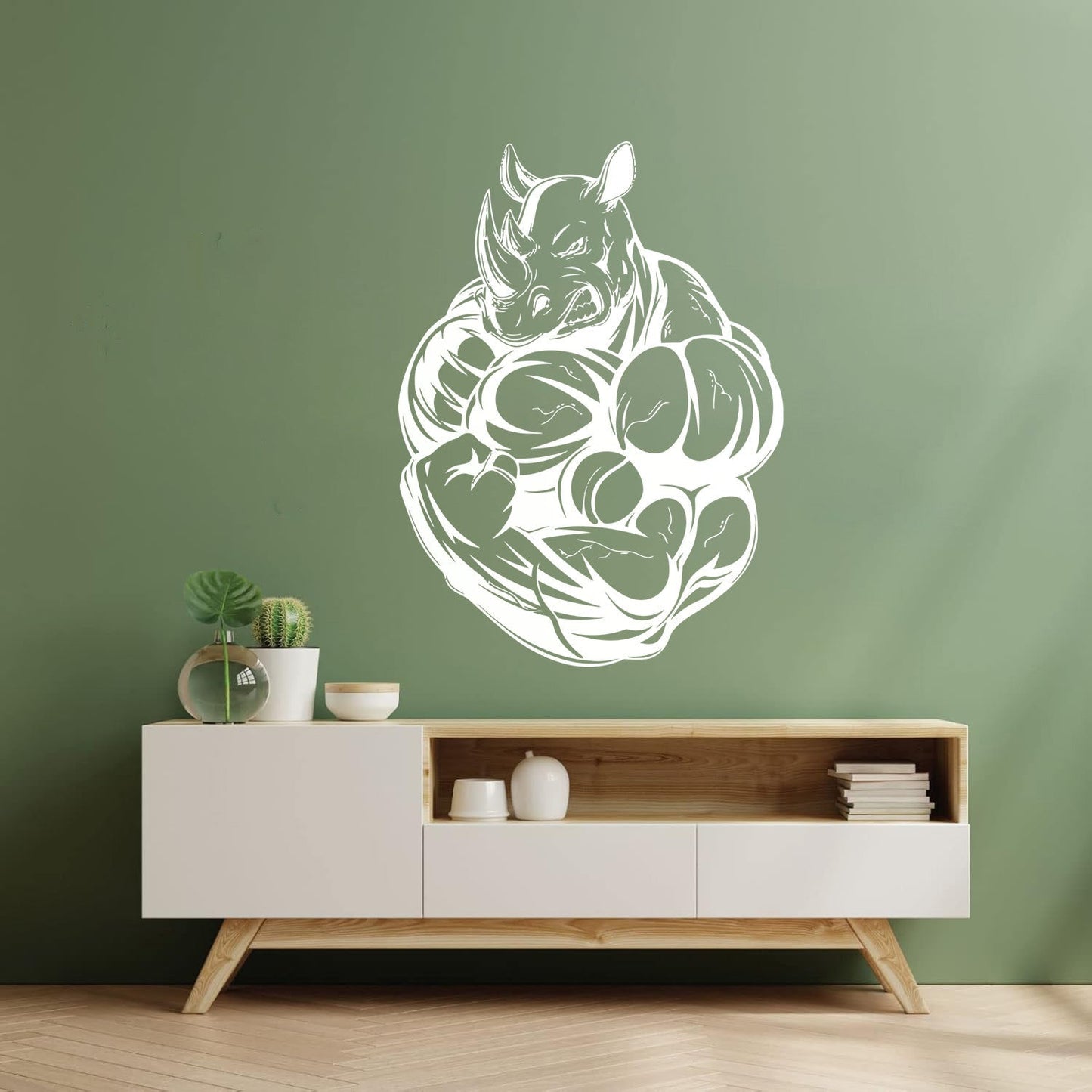 Lettering Stickers Power Sport Fitnesscenter Bodybuilding Rhino Muscles Art Decoration