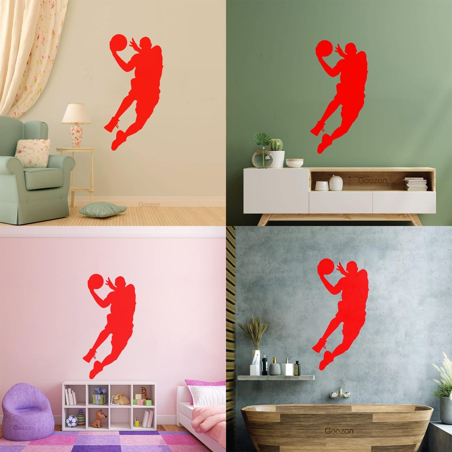 Vinyl Wall Stickers Sport Basketball Palyer Man Car Body Decoration