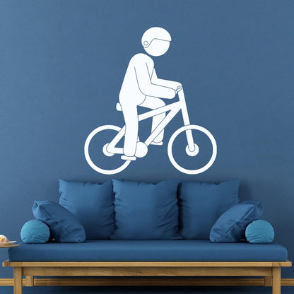 Wall Decals Sport Hobby Passion Cyclist Cycling Window Decals