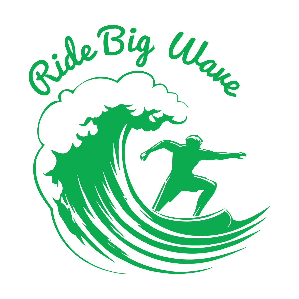 Sports Garage Man Cave Surf Wave Ride Engraving Decals Store Decoration