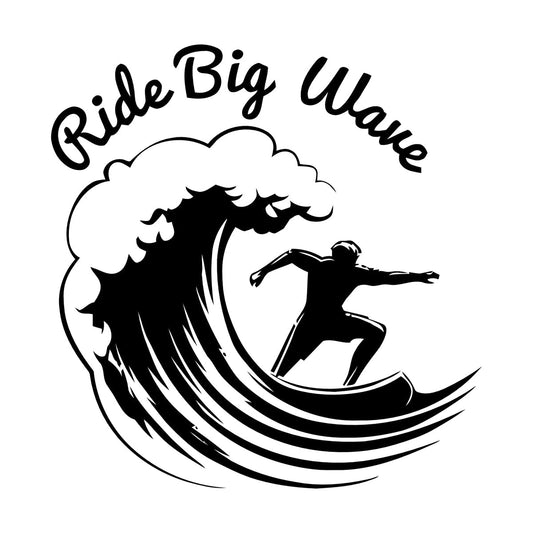 Sports Garage Man Cave Surf Wave Ride Engraving Decals Store Decoration