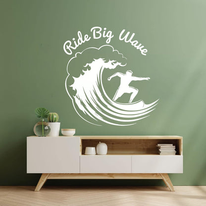 Sports Garage Man Cave Surf Wave Ride Engraving Decals Store Decoration
