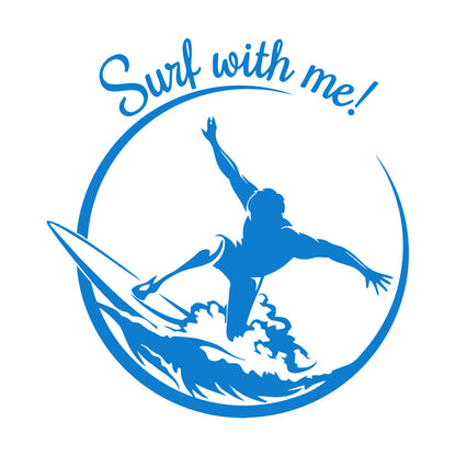 Mural And Wall Vinyl Decal Sports Garage Surfer Surfing Wave Extreme Tattoo Culture