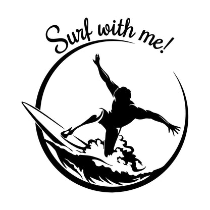 Mural And Wall Vinyl Decal Sports Garage Surfer Surfing Wave Extreme Tattoo Culture