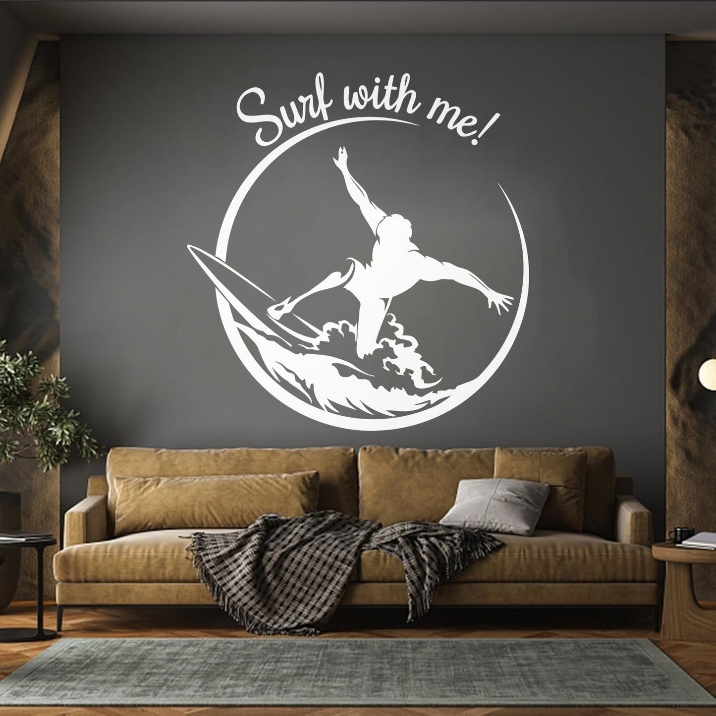 Mural And Wall Vinyl Decal Sports Garage Surfer Surfing Wave Extreme Tattoo Culture