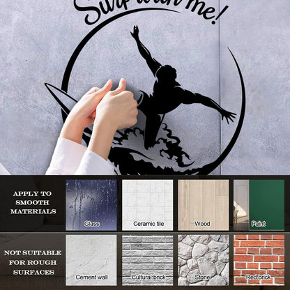 Mural And Wall Vinyl Decal Sports Garage Surfer Surfing Wave Extreme Tattoo Culture