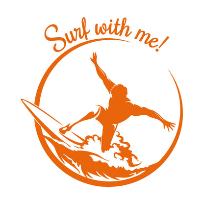 Mural And Wall Vinyl Decal Sports Garage Surfer Surfing Wave Extreme Tattoo Culture