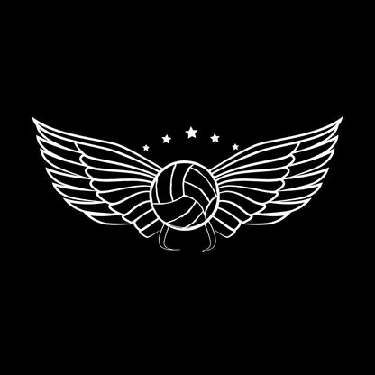 Wall Vinyl Sticker Decor Volleyball Ball Wings Sports Game Competitions Self Adhesive