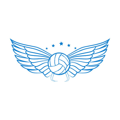 Wall Vinyl Sticker Decor Volleyball Ball Wings Sports Game Competitions Self Adhesive