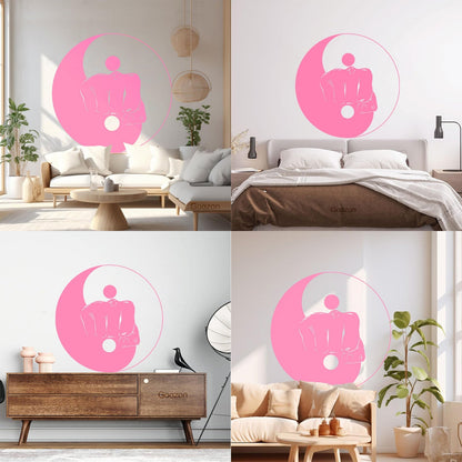 Wall Stickers Yin Yang Martial Arts Sports Fitnesscenter Fight Gymnastics Multi Color Selection