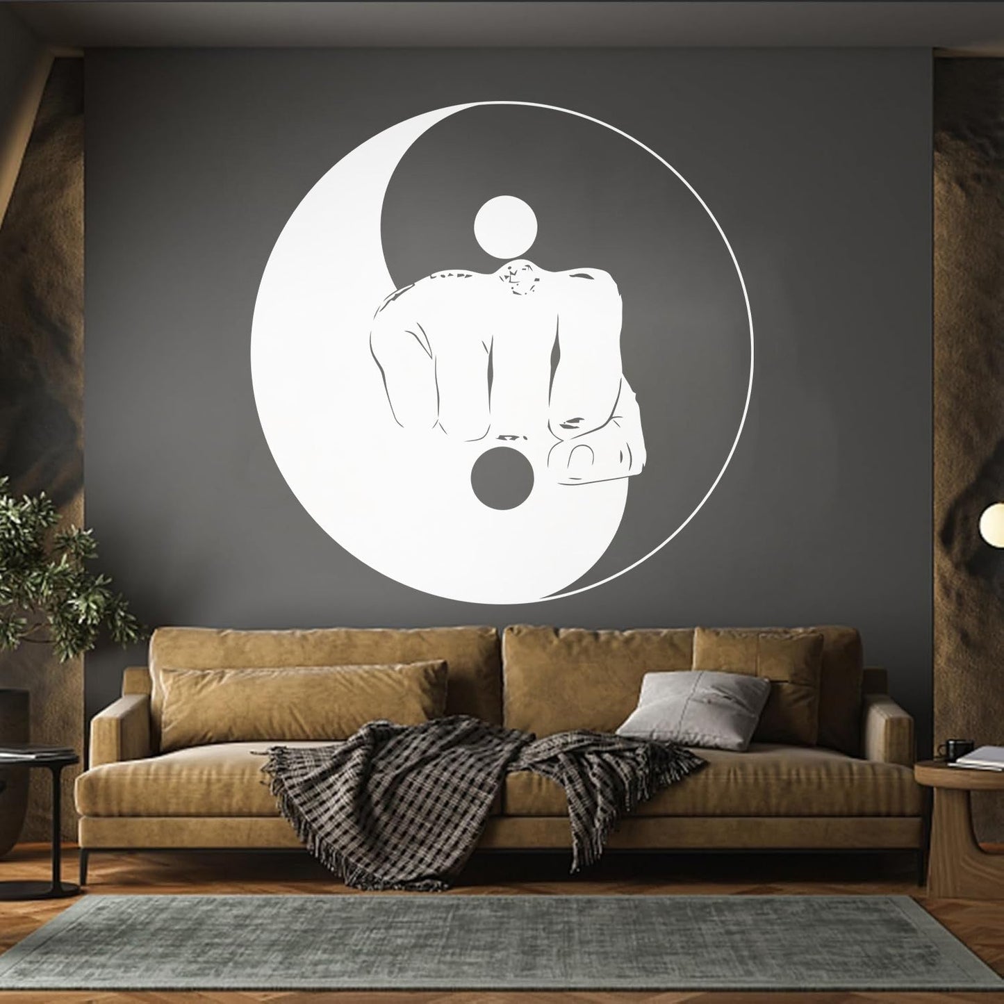 Wall Stickers Yin Yang Martial Arts Sports Fitnesscenter Fight Gymnastics Multi Color Selection