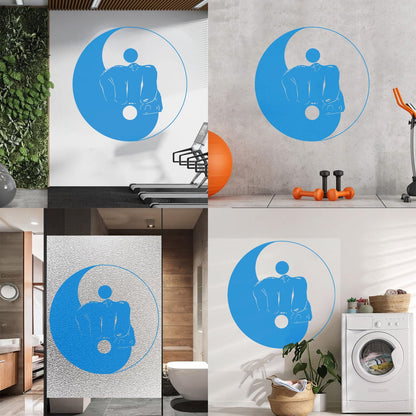 Wall Stickers Yin Yang Martial Arts Sports Fitnesscenter Fight Gymnastics Multi Color Selection