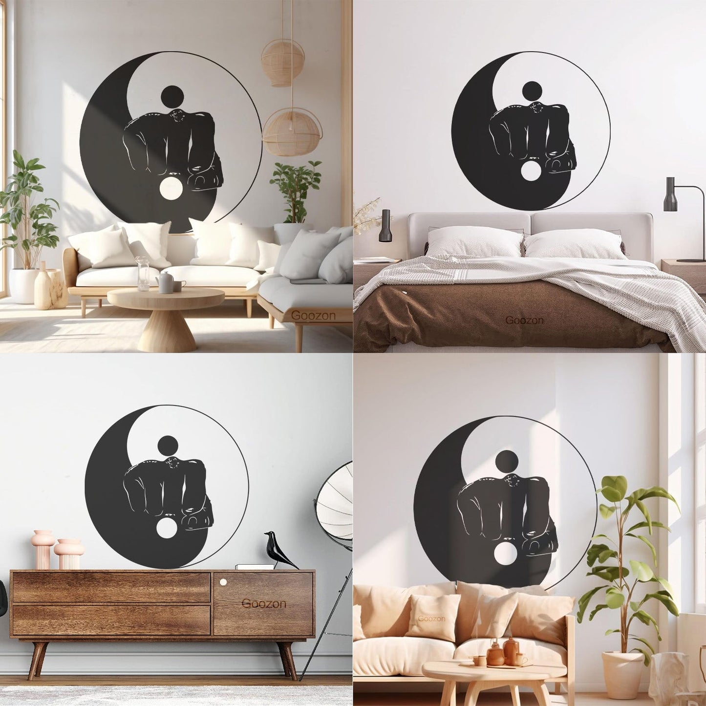 Wall Stickers Yin Yang Martial Arts Sports Fitnesscenter Fight Gymnastics Multi Color Selection