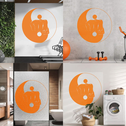 Wall Stickers Yin Yang Martial Arts Sports Fitnesscenter Fight Gymnastics Multi Color Selection