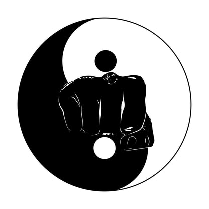 Wall Stickers Yin Yang Martial Arts Sports Fitnesscenter Fight Gymnastics Multi Color Selection
