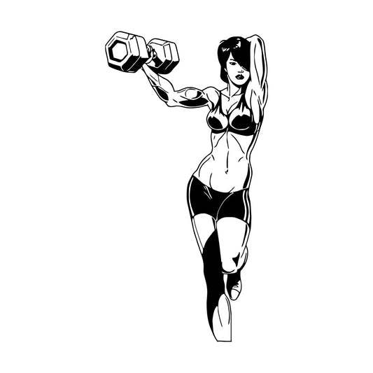 Miss Beautiful Fitnesscenter Muscle Dumbbells Figure Force Fine Carving Decals Equipped With Transfer Film Kit