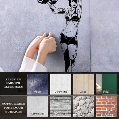 Miss Beautiful Fitnesscenter Muscle Dumbbells Figure Force Fine Carving Decals Equipped With Transfer Film Kit