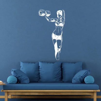 Miss Beautiful Fitnesscenter Muscle Dumbbells Figure Force Fine Carving Decals Equipped With Transfer Film Kit