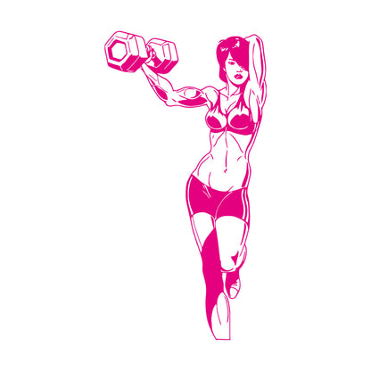 Miss Beautiful Fitnesscenter Muscle Dumbbells Figure Force Fine Carving Decals Equipped With Transfer Film Kit