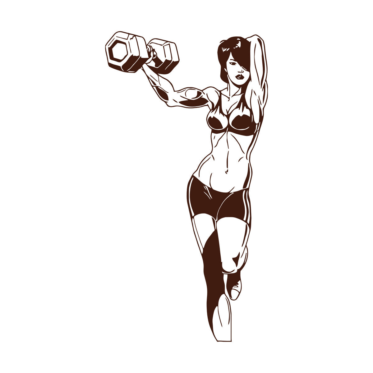 Miss Beautiful Fitnesscenter Muscle Dumbbells Figure Force Fine Carving Decals Equipped With Transfer Film Kit