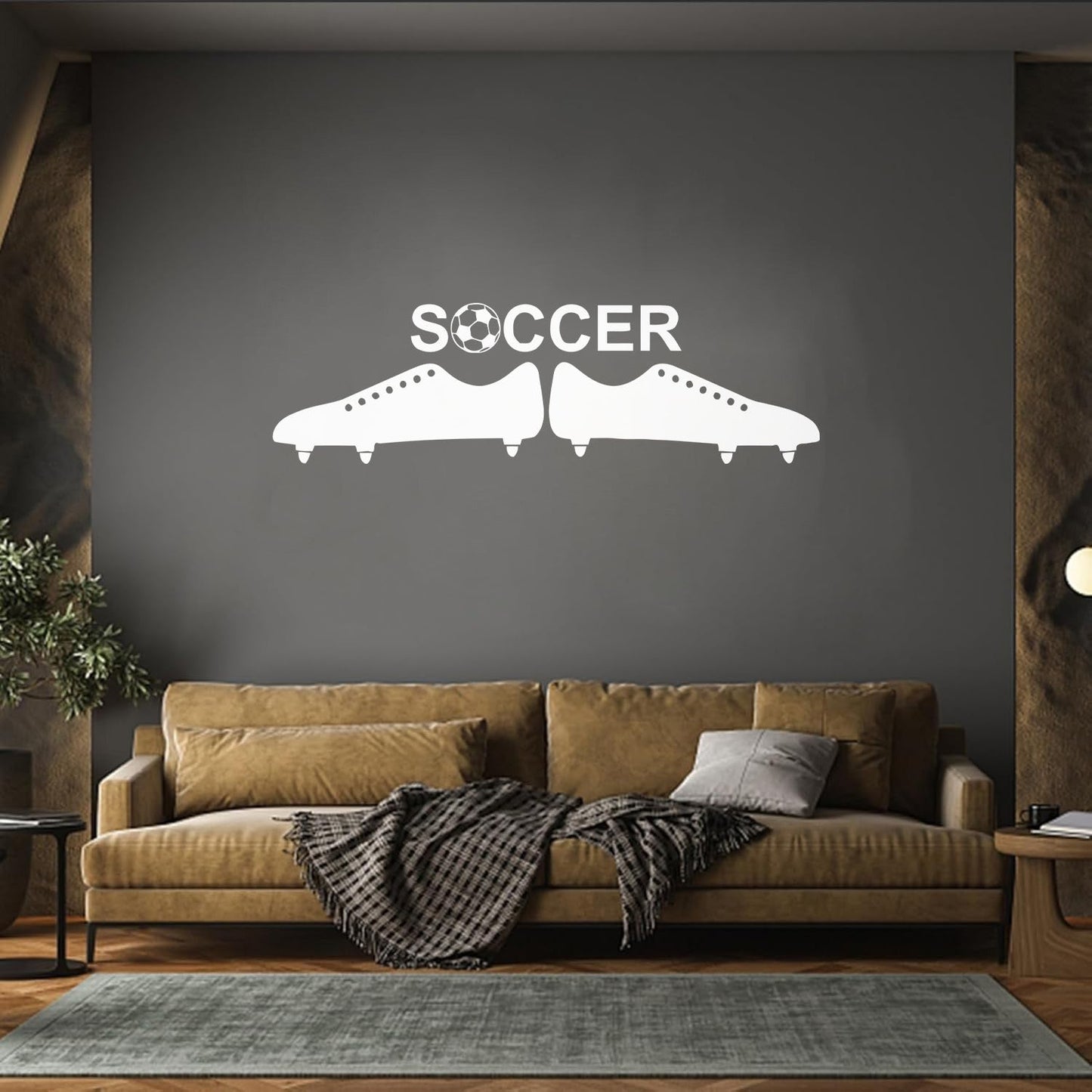 Vinyl Art Sticker Soccer Ball European Football Team Sports Man Easy Installation