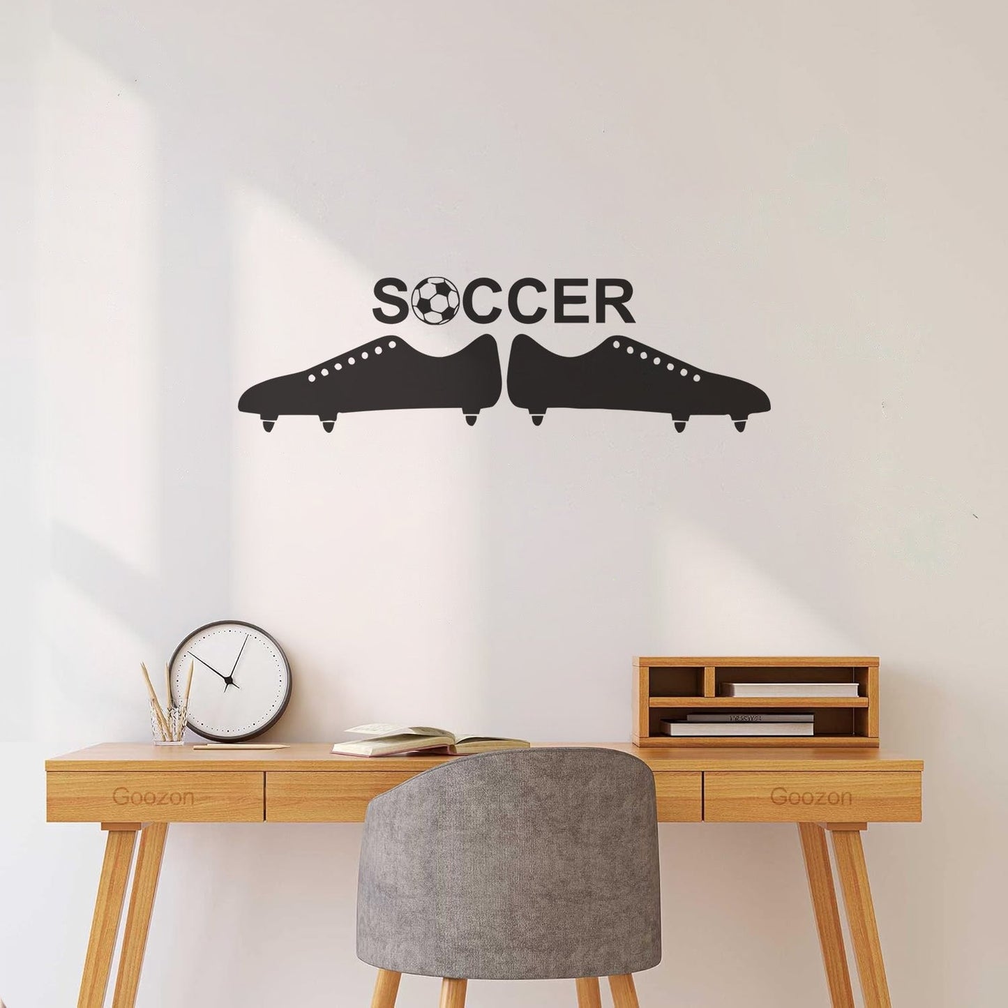 Vinyl Art Sticker Soccer Ball European Football Team Sports Man Easy Installation