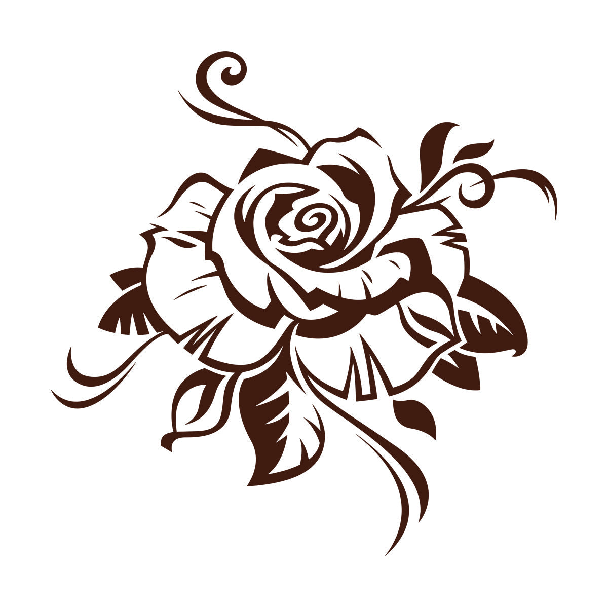 Wall Decals Rose Bud Gorgeous Flower Ornament Art Decoration