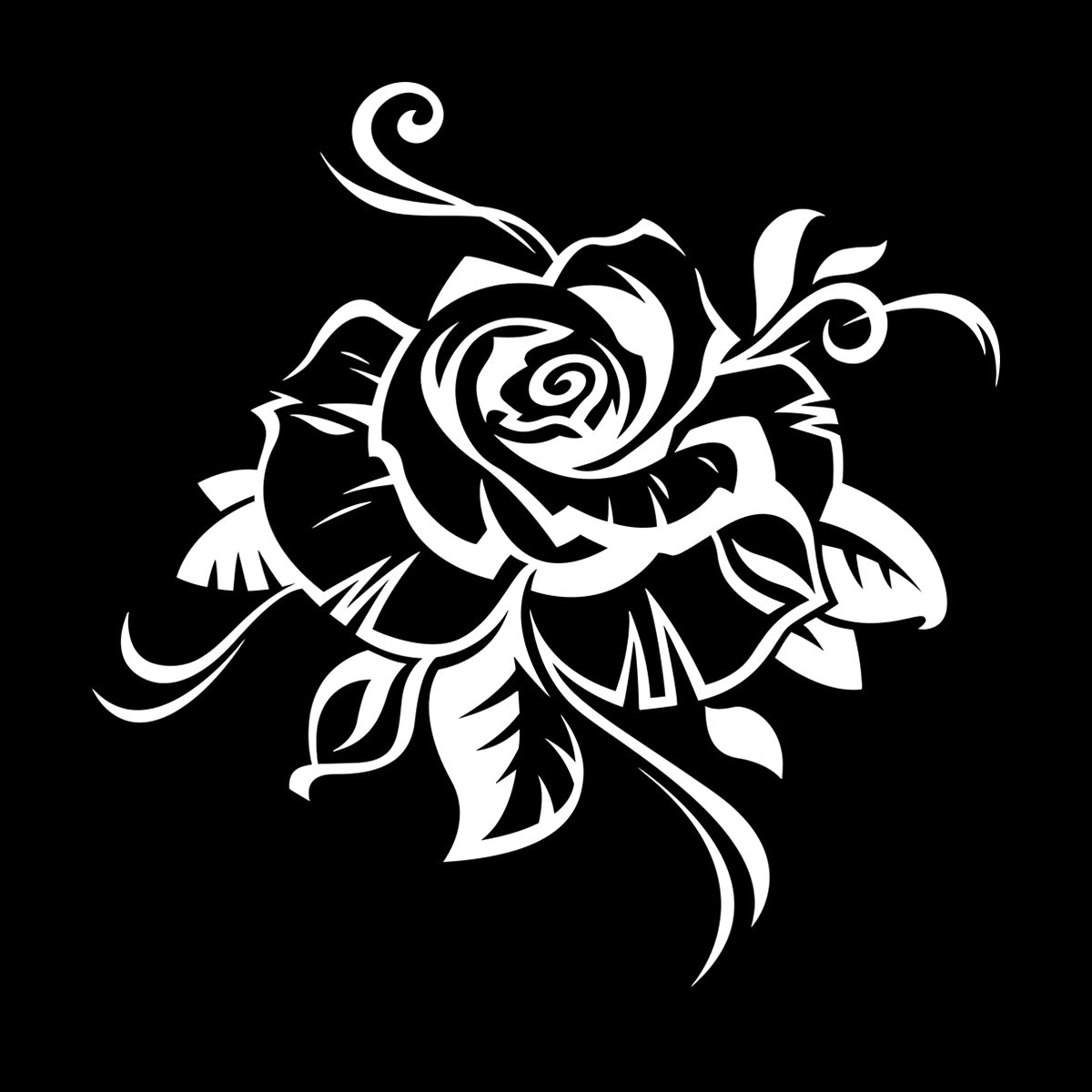 Wall Decals Rose Bud Gorgeous Flower Ornament Art Decoration