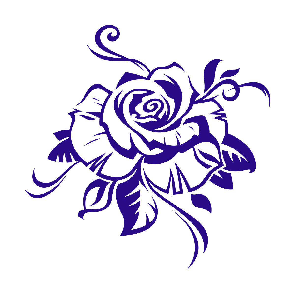 Wall Decals Rose Bud Gorgeous Flower Ornament Art Decoration