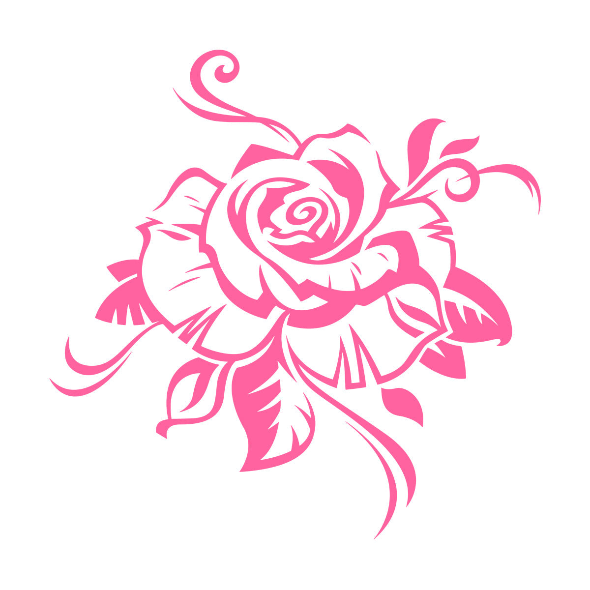 Wall Decals Rose Bud Gorgeous Flower Ornament Art Decoration