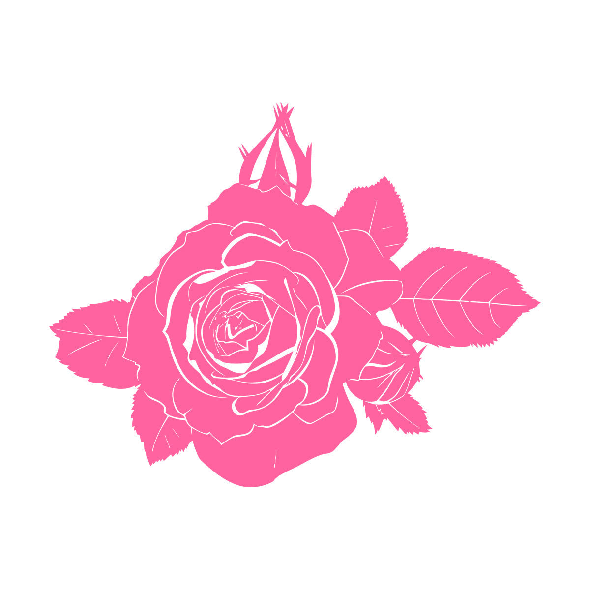 Vinyl Wall Decals Buds Rose Flowers Rosebud Wall Beautification