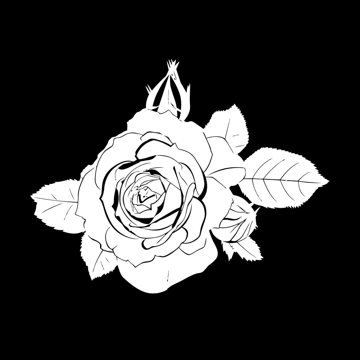 Vinyl Wall Decals Buds Rose Flowers Rosebud Wall Beautification