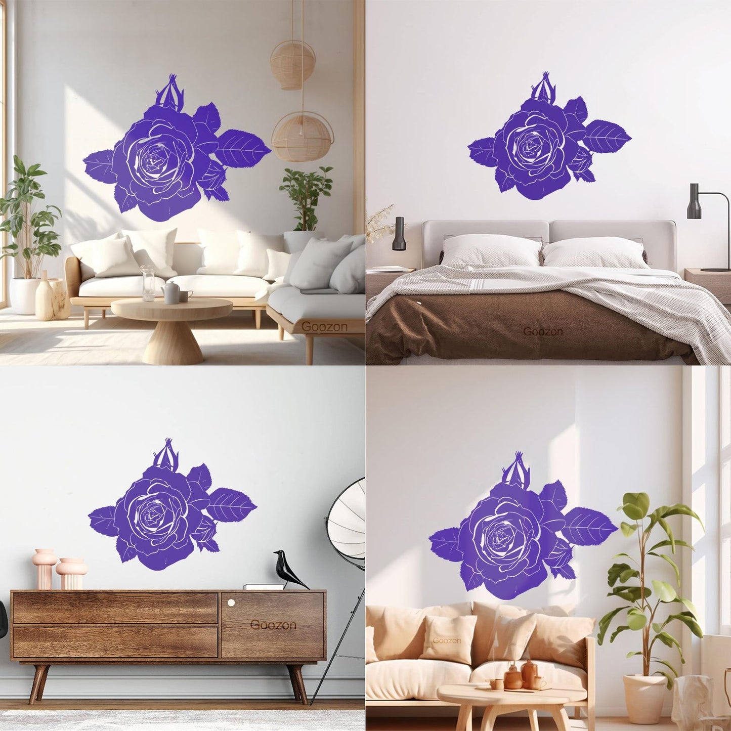 Vinyl Wall Decals Buds Rose Flowers Rosebud Wall Beautification