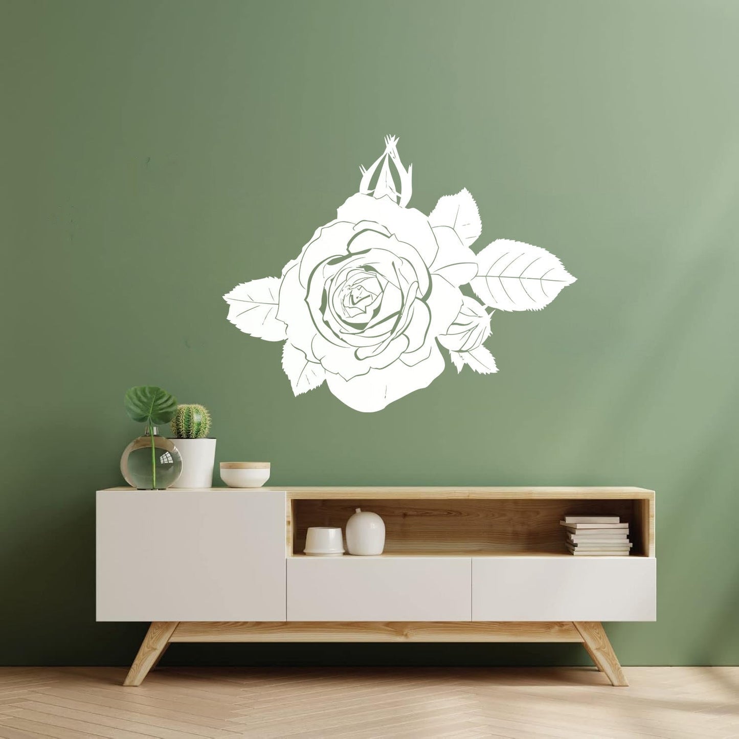 Vinyl Wall Decals Buds Rose Flowers Rosebud Wall Beautification