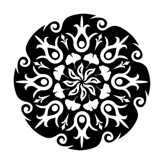 Engraving Decals Circle Mandala Flower Ornament Natural Meditation Car Body Decoration