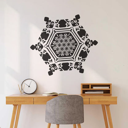 Wall Stickers Paster Paper Snowflake Water Crystal Flower Life Home Glass Stickers