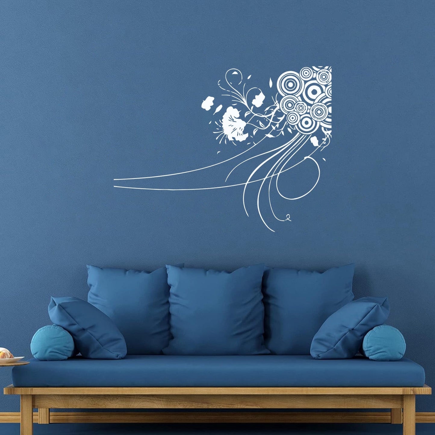 Engraving Stickers Abstract Circles & Flowers Modern Ation Multi Color Selection