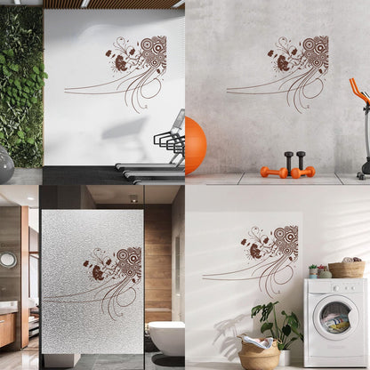 Engraving Stickers Abstract Circles & Flowers Modern Ation Multi Color Selection