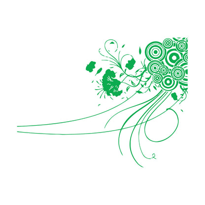 Engraving Stickers Abstract Circles & Flowers Modern Ation Multi Color Selection