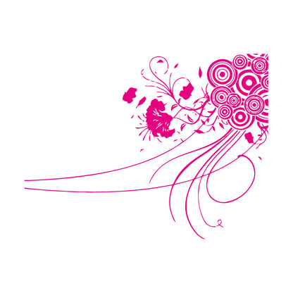 Engraving Stickers Abstract Circles & Flowers Modern Ation Multi Color Selection
