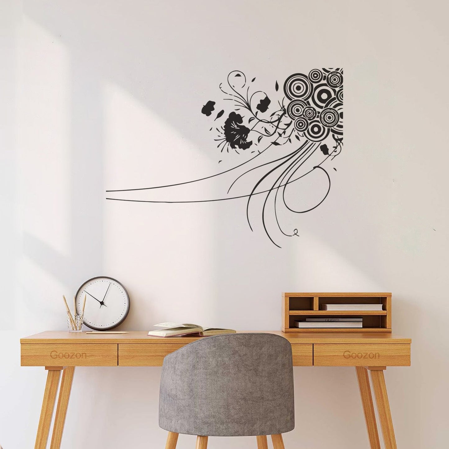 Engraving Stickers Abstract Circles & Flowers Modern Ation Multi Color Selection