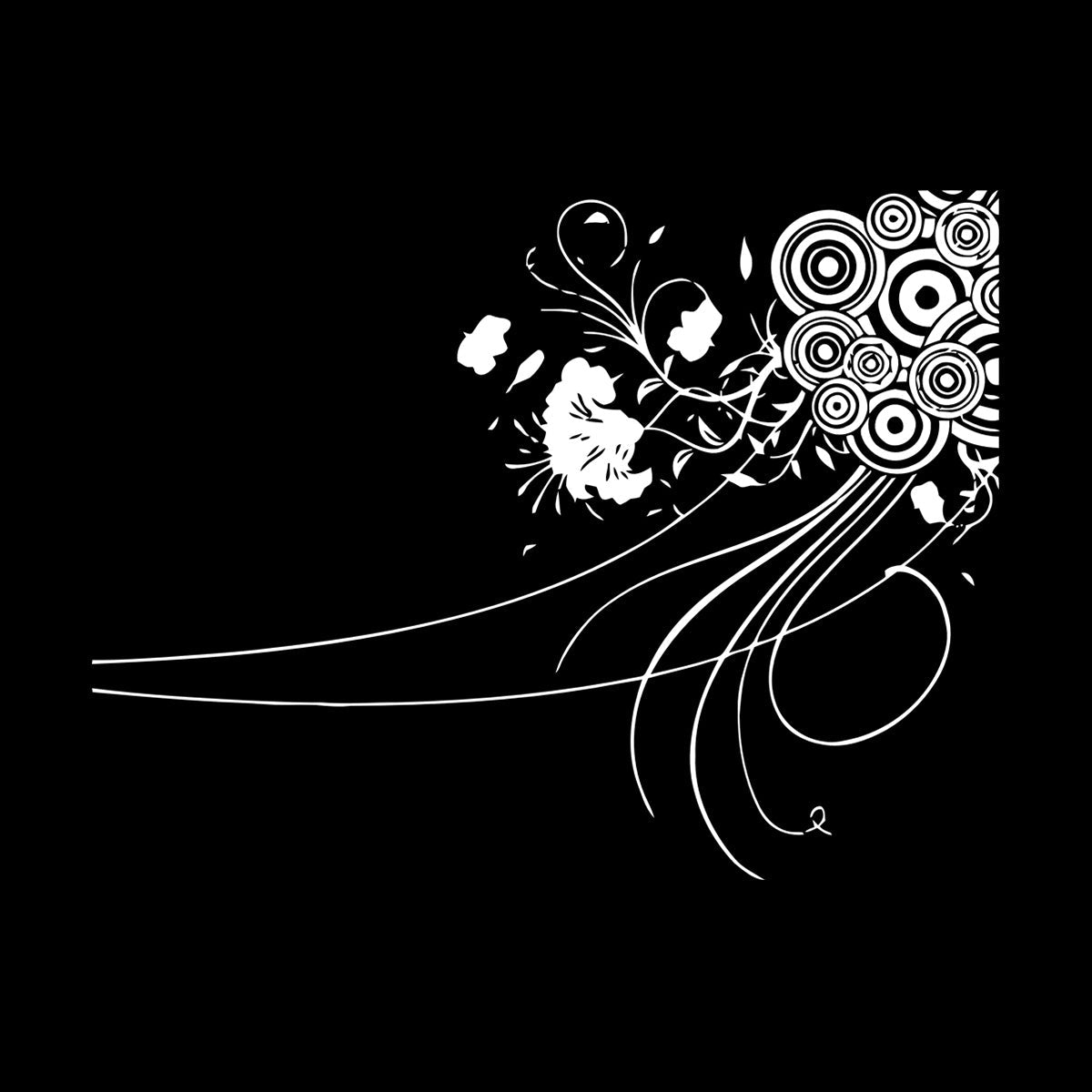 Engraving Stickers Abstract Circles & Flowers Modern Ation Multi Color Selection