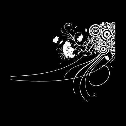 Engraving Stickers Abstract Circles & Flowers Modern Ation Multi Color Selection