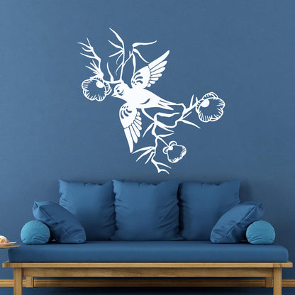 Wall Decals Paster Paper Bird Swallow Flowers Animals Branch Beautiful Multiple Size Options