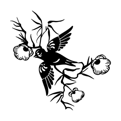 Wall Decals Paster Paper Bird Swallow Flowers Animals Branch Beautiful Multiple Size Options