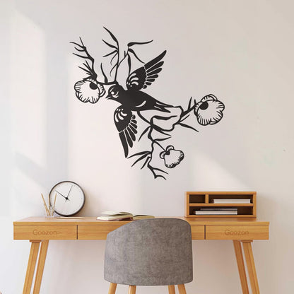 Wall Decals Paster Paper Bird Swallow Flowers Animals Branch Beautiful Multiple Size Options